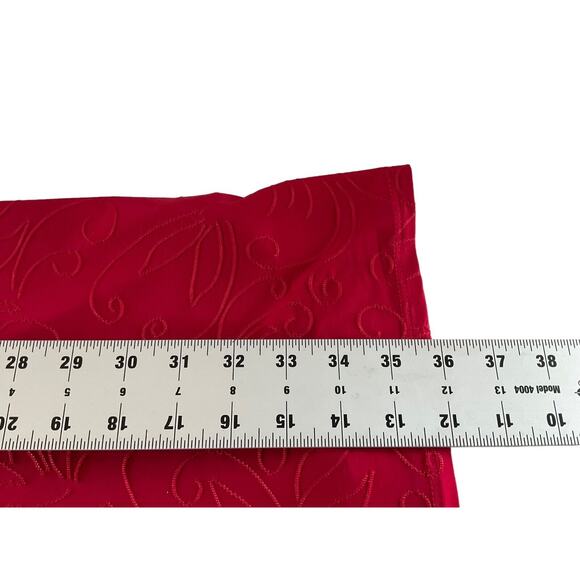 Tash + Sophie Women's Large Red Dress Sleeveless Embossed A-Line Made in USA New - Picture 5 of 11